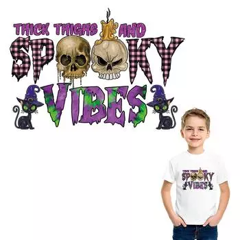 Термозаплаты для одежды Spooky Cat, аксессуары «сделай сам», одежда, аппликация, термоклейкая передача, художественные ремесла, гладильная моющаяся нашивка