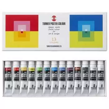 Тернер цветной плакат цветной 13 шт. (12 цветов) школьный набор PC13C 11мл