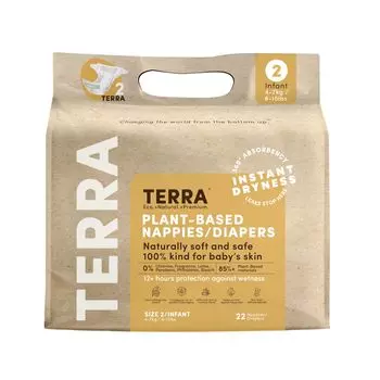 TERRA 22 Super For Going Sensitive Infant Tape Infant Diaper Diaper, Pieces, Absorbent, Skin-friendly Diaper, Nighttime, Out, Skin, Smooth, белый