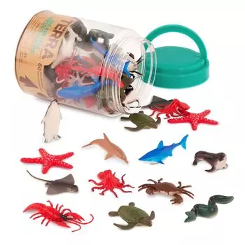 Terra Marine Life Sea Animal World Sea Creature Фигурки Набор из 60 в 12 типах Игрушки для животных Возраст Оригинальный продукт 3+
