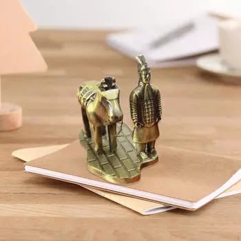 Терракотовая фигурка Цинь и лошадь, скульптура генерала для читального зала
