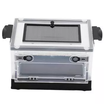 Террариум для домашних животных, складная передняя открывающаяся дверца, дышащий резервуар для обитания мелких животных с шкивами для чёрный