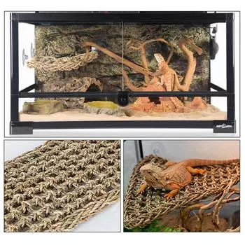 Террариум для рептилий для ящерицы, шезлонг, гамак, маленькие крабы-отшельники, гекконы, коврики для кровати 18*18cm
