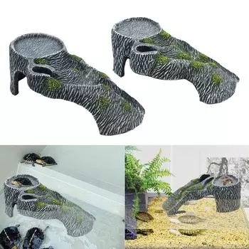 Террариумы Платформа для купания Черепаха Пандус для загара Ландшафтные аквариумы Ландшафтные украшения Пещера Убежище для рыб Орнамент S