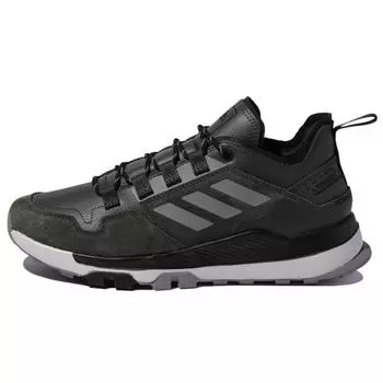 Terrex Hikster Adidas Кожаные Низкие Черный Зеленый 40.5