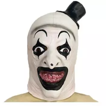 Terrifier Character 3 Latex Mask Halloween Headwear Cosplay Props Performance White