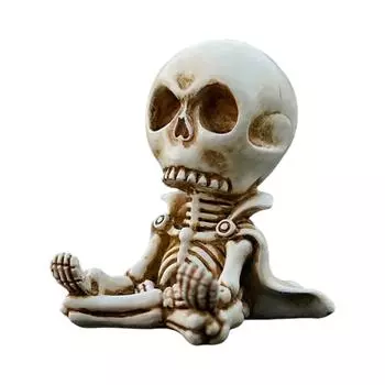 Terrifying Cloak Meditation Small Personalized Desktop Ornament Car Resin Doll Halloween Decoration One Size