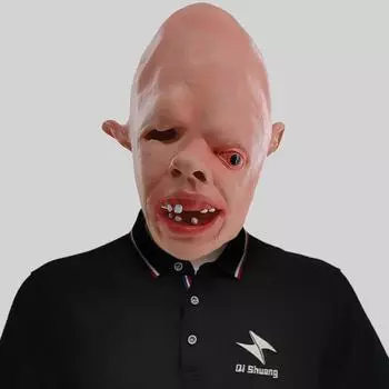 Terrifying Oneeyed Dragon Face Mask Latex Head Cover For Scary Costume Events Halloween And