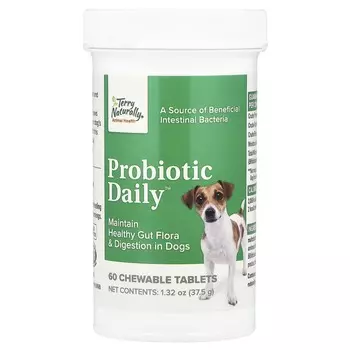 Terry Naturally, Probiotic Daily™, для собак, 60 жевательных таблеток, 37,5 г (1,32 унции)