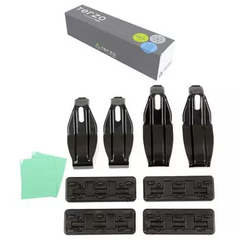 Terzo Roof Carrier Set of for Toyota Wish EH385 (by PIAA) Carrier/Base Holder, 4, Black, ZGE2#,