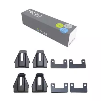 Terzo Roof Mounting Holder Set of Direct Roof Rail for Aero Bars SR2 SR2 (by PIAA) Carrier/Base Carrier, Vehicle-Specific 4, Type, Black, [Lexus RX, чёрный