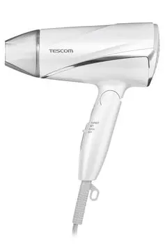 Tescom Фен для волос с отрицательными ионами Складной Большой объем воздуха Легкий Белый TD330B-W