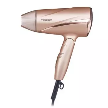 Tescom Hair Dryer Negative Ion Foldable Large Air Volume Lightweight Gold TD330B-N