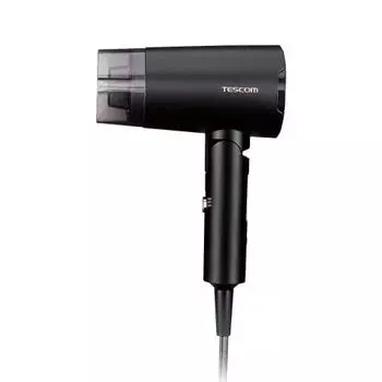Tescom Hair Dryer, Negative Ion, Lightweight, Compact, Foldable Compatible with overseas countries, C type conversion plug included, Automatic voltag