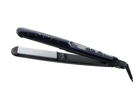 Tescom Hair Negative Auto совместим с Easy Black ITH1906 K Iron, ионизация, выпрямление/завивка, 2-позиционная функция влажного и сухого выпрямления/температура чёрный