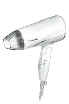 Tescom Hair Negative Large Air Air Ione White Фен, ионизация, складной, объемный, легкий, холодный/горячий TD330B-W/E