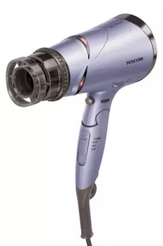 Tescom Hair Negative Large Air Quick Easy Dryer, ионизация, складной, объем, сушка, холодный/горячий воздух, вилка, ионизация, фиолетовый, TD430B-V/E