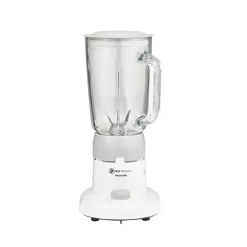 Tescom Mixer Juice Mixer 1000ml blade that can even crush ice into small Glass bottle compact storage raku pull plug white Large pieces TMX20A-W