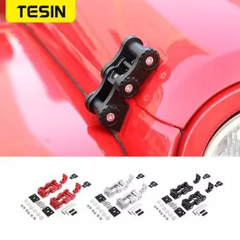 TESIN автомобильный замок, защелка на капоте, защелка для Jeep JK, автомобильный двигатель, замок на капоте, защелки, комплекты аксессуаров для Jeep Wrangler JK чёрный
