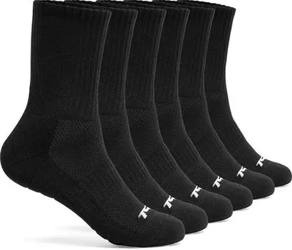 Tesla Athletic Set for Men and High-Cut Socks, Unisex, Antibacterial, Odor-Resistant, Sweat-Wicking, Quick-Drying, Cushioned, Outdoor, Casual, 6-Pair