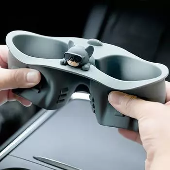 Tesla Model 3 Model Y Car Central Control Water Cup Holder Limiter Storage Silicone Cup Sleeve Accessories чёрный