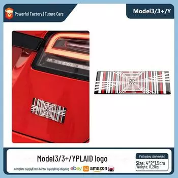 Tesla Model 3/Y/S/X PLAID Высокопроизводительный задний логотип Автомобильные аксессуары Tail label brooch