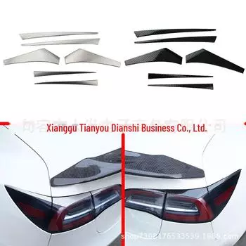 Tesla Model 3 Задний фонарь Отделка бровей Декоративные блестки L чёрный