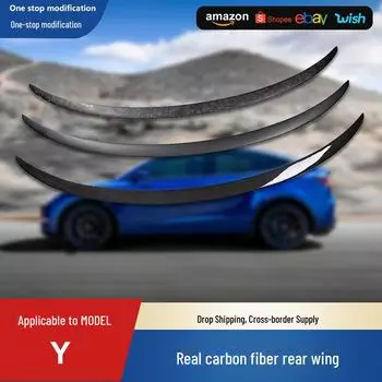 Tesla Model Y Сухой карбоновый задний спойлер - модифицированное заднее крыло автомобиля forging pattern original model
