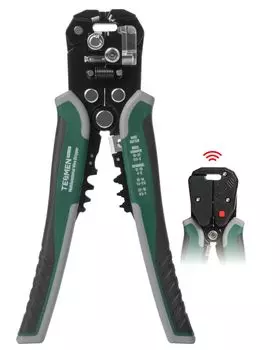 TESMEN Multi Wire Stripper с функцией определения напряжения, автоматической регулировкой диаметра провода, многофункциональный инструмент, позволяющий резать провода и обжимать клеммы. Подходит для: