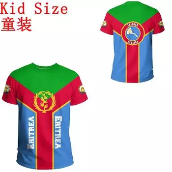 Tessffel Eritrea VIP Link, детская одежда на заказ, 3Dпринт, мужская/женская летняя повседневная футболка с короткими рукавами, уличная одежда X 100