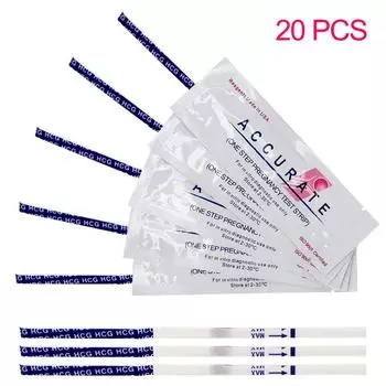 Тест на беременность ХГЧ Быстрый надежный первый ответ с точностью более 99% Тест на беременность Лот 20 шт. Тест-полоски для прогнозирования беременности Товары для взрослых