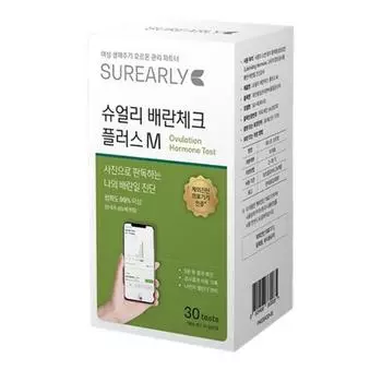 Тест на овуляцию Surely Ovulation Check Plus M 30 шт. (приложение для сертификации медицинских приборов для диагностики in vitro) Surely Ovulation Strips 30 pieces