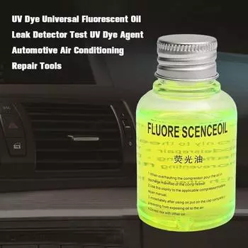 Тест на УФ-краситель - основные инструменты для ремонта автомобильных кондиционеров для обнаружения утечек Флуоресцентная утечка масла