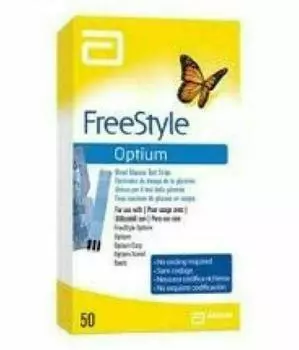Тест-полоска FREE STYLE OPTIUM Glucose 50 Exp:АПРЕЛЬ-2024 Бесплатная доставка по всему миру