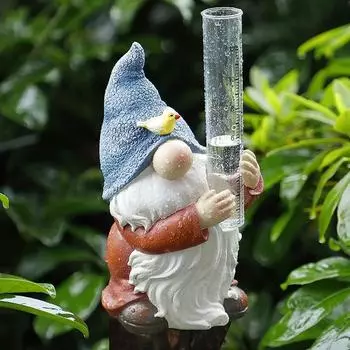 Test Tube Rain Gauge Dwarf Garden Design Decorative Resin HandicraftsGarden Ornaments Design Outdoor Ornaments