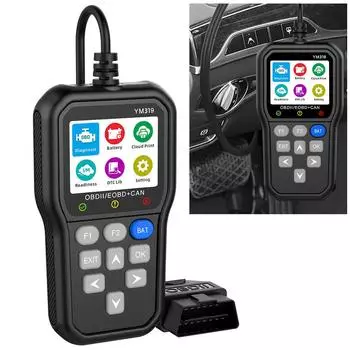 Тестер аккумулятора OBD2 сканер YM319 многоязычная система проверки двигателя диагностический инструмент для автомобиля считыватель кодов считывание информации об автомобиле