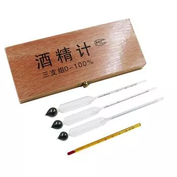 Тестер ареометра, деревянный ящик, спиртометр, измеритель алкоголя, измеритель вина, термометр
