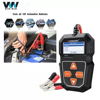 Тестер автомобильного аккумулятора 12 В KONNWEI KW208 от 100 до 2000CCA, тестер цепи зарядки, анализатор батареи, 12 Вольт, инструменты для аккумулятора