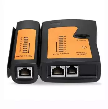 Тестер кабеля RJ45 LAN Тестер сетевого кабеля RJ45 RJ11 RJ12 CAT5 UTP Тестер кабеля LAN Сетевой инструмент Ремонт сети оранжевый
