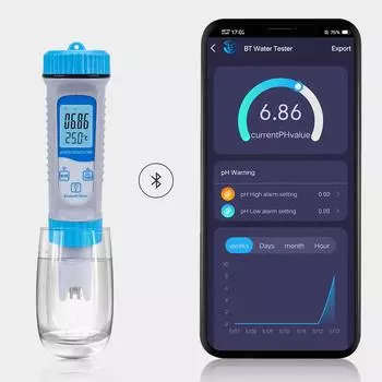 Тестер качества воды Тестер PH Water Digital 7 в 1 PHORPECTDSSALTS.GTEMP Digital Water белый/синий