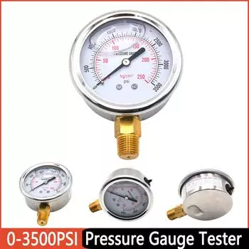 Тестер манометра гидравлической жидкости 0-3500PSI манометр с резьбой США портативный гидравлический манометр автомобильные аксессуары