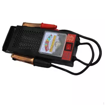 Тестер нагрузки автомобильного аккумулятора с зажимами типа «крокодил», прочный для лодок и пляжных велосипедов, металлический корпус