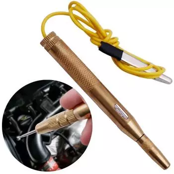 Тестер напряжения предохранителя автомобильной цепи автоматический тестовый световой зонд ручка постоянного тока 6 В/12 В/24 В кабель карандаш с зажимом тестер цепи диагностические инструменты золотой
