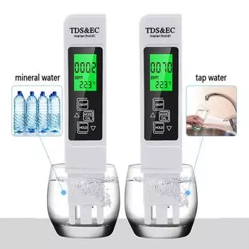 Тестер обнаружения EC Meter Pure Water TEMP PPM Тестер Портативный тестер качества воды Питьевая вода синий