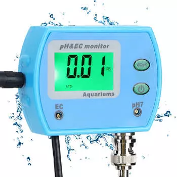 Тестер pH EC Онлайн-монитор качества воды Анализ для аквариума, бассейна
