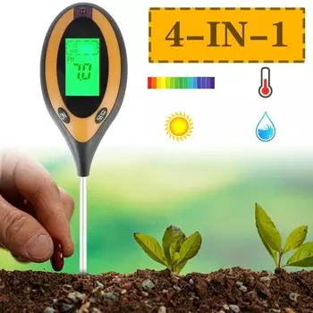 Тестер pH и влажности почвы, садоводческий детектор, цветок, высокоточный бытовой 1 шт., тестер питательных веществ и воды, измеритель плодородия травы