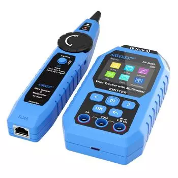 Тестер сетевого кабеля NOYAFA, трекер проводов с мультиметром, тестер Ethernet-кабеля, мигающий порт NCV синий