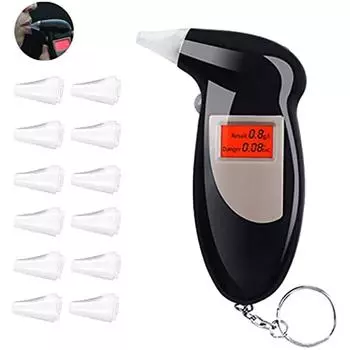 Тестер спирта Тестер спирта Профессиональный тестер алкоголя со светодиодным дисплеем Цифровой быстрый портативный полупроводниковый сенсорный измеритель 15x13x3cm