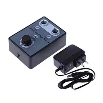 Тестер свечей зажигания с регулируемыми двойными отверстиями Тестер цепи зажигания 12*8.5*4.2cm,EU Plug чёрный