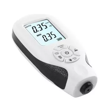 Тестер толщины краски Автомобильный измеритель толщины пленки покрытия 0 ~ 2000um Цифровой измеритель покрытия с ЖК-дисплеем белый